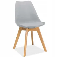 Krzesła - Krzesło Kris Buk Jasny Szary Salon Pracownia - miniaturka - grafika 1