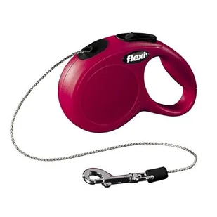 Flexi Smycz New Classic CORD rozm XS kolor czerwony - Smycze dla psów - miniaturka - grafika 2