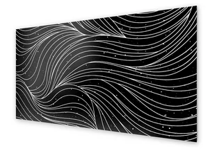 Panel kuchenny HOMEPRINT Linie na czarnym tle 120x60 cm - Dekoracje domu - miniaturka - grafika 1