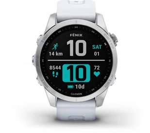 Garmin Garmin Fenix 7S srebrny z białym paskiem 010-02539-03 - Smartwatch - miniaturka - grafika 2