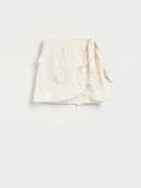 Swetry damskie - Reserved - Krótki sarong - złamana biel - miniaturka - grafika 1