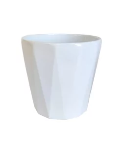 Osłonka ceramiczna FLORES biała - Donice - miniaturka - grafika 1