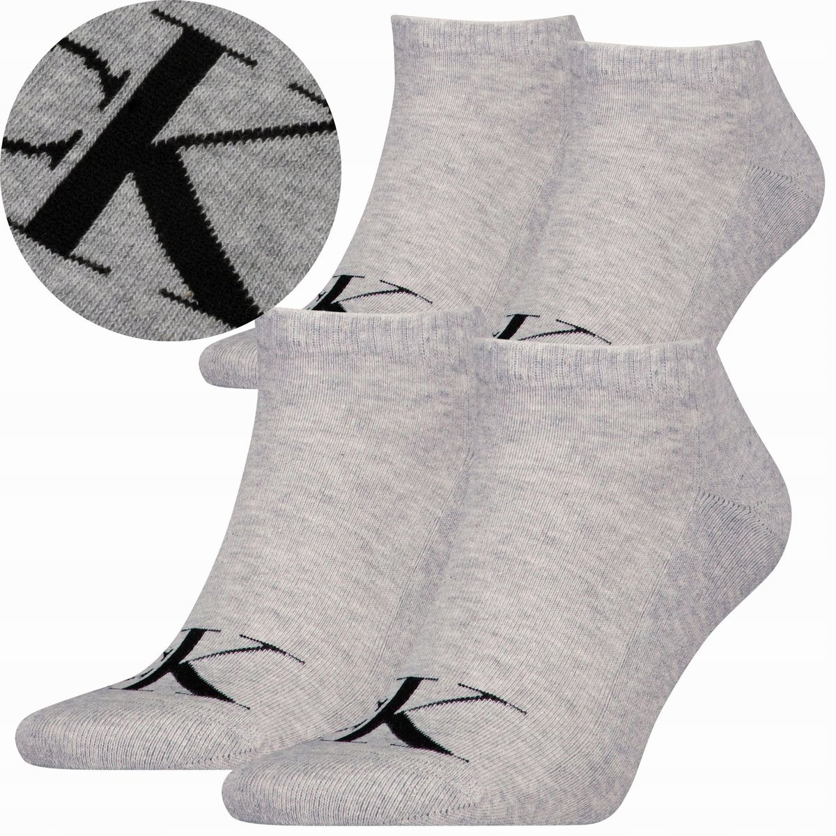 Skarpetki Skarpety Calvin Klein 2 pary 43-46 szary STOPKI CK