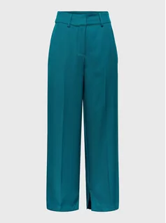 Spodnie damskie - YAS Spodnie materiałowe Deeply 26028743 Zielony Relaxed Fit - grafika 1