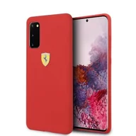 Etui i futerały do telefonów - Ferrari Hardcase FESSIHCS62RE S20 G980 czerwony/red Silicone - miniaturka - grafika 1