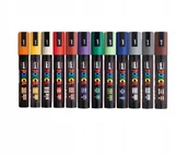 Kredki, ołówki, pastele i pisaki - MARKER POSCA PC-5M ZESTAW 12 KOLORÓW - miniaturka - grafika 1