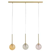 Lampy sufitowe - Wisząca lampa salonowa Bosso 1119E_40 Aldex kule wielokolorowe mosiądz - miniaturka - grafika 1