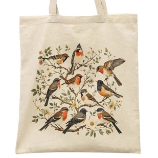 Torba bawełniana na zakupy Motyw Ptaków Ptaki Kolaż Prezent - Torby i wózki na zakupy Torba bawełniana na zakupy Motyw Ptaków Ptaki Kolaż Prezent - Torby i wózki na zakupy - miniaturka - grafika 1