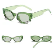 Okulary przeciwsłoneczne - Damskie okulary przeciwsłoneczne z filtrem UV400 zielone ST-MAX4C - miniaturka - grafika 1