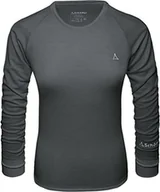 Koszulki i topy damskie - Schoffel Damska koszulka z długim rękawem z merynosów z długim rękawem 1/1 czarny Pirate Black M 11341 - miniaturka - grafika 1