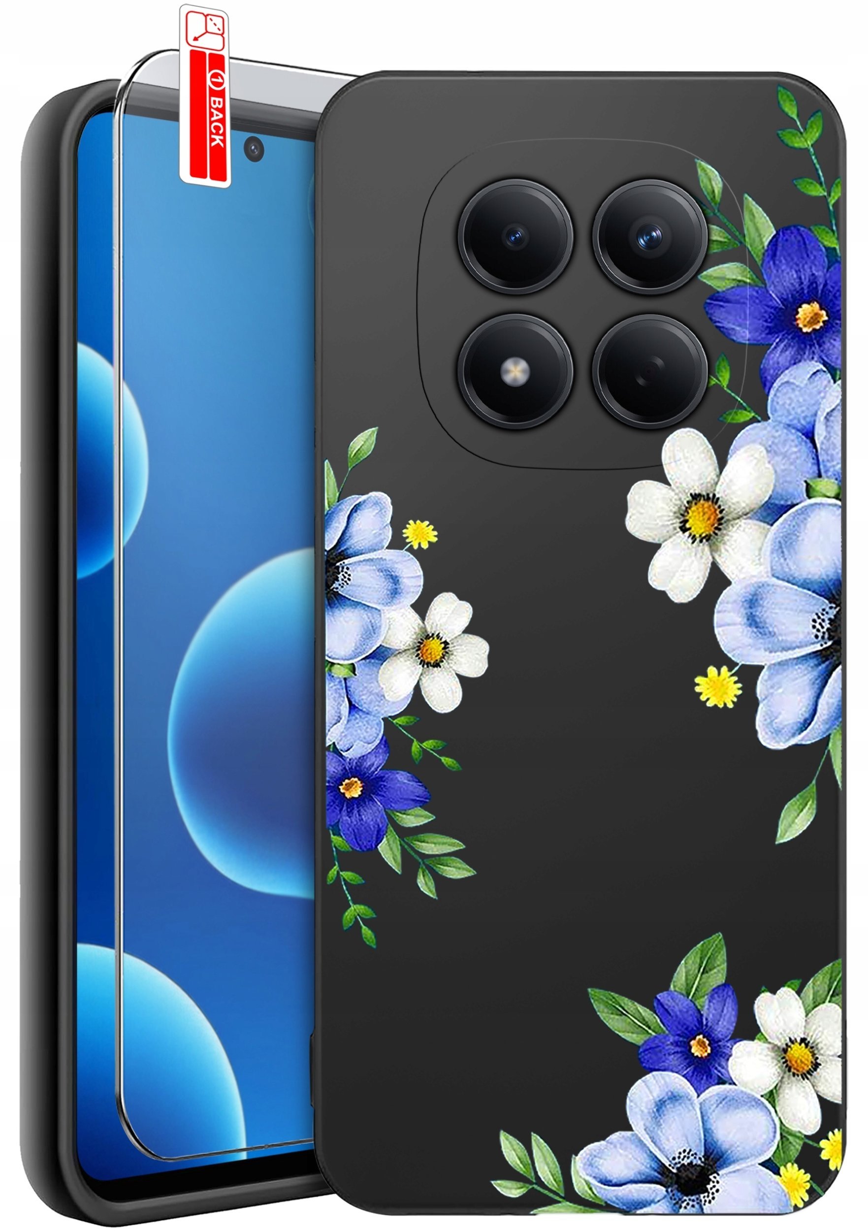 krainaGSM Etui Do Xiaomi Redmi Note 15 Pro 5G Wzory Silikonowe Matt Case + Szkło