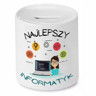 SKARBONKA INFORMATYKA NAJLEPSZY INFORMATYK PREZENT z Nadrukiem ze Zdjęciem - Skarbonki - miniaturka - grafika 1