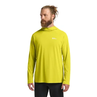 Męska bluza z kapturem Jack Wolfskin PRELIGHT SWIFT HOODY M chartreuse - S - Kurtki męskie - miniaturka - grafika 1