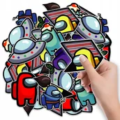 Szkolne artykuły papiernicze - NAKLEJKI ETYKIETY NA ZESZYT NALEPKA Z POSTACIAMI ASTRONAUTA WZORY 6 SZT - miniaturka - grafika 1