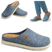 Kapcie damskie - Kapcie Domowe Ciepłe Klapki Damskie Filcowe Wygodne Laczki Inblu 37 - miniaturka - grafika 1