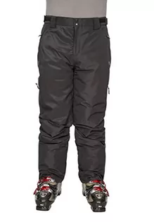 Spodnie męskie - Trespass męskie spodnie narciarskie Roscrea, wodoszczelne spodnie narciarskie ze zdejmowanymi szelkami, zamkami błyskawicznymi na kostkach, kieszeniami na kostkę i wentylacją boczną, czarny, xxl - grafika 1