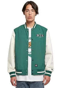 Starter męska kurtka Starter Nylon College Jacket darkfreshgreen/palewhite XXL, ciemnozielony/palewhite, XXL - Kurtki męskie - miniaturka - grafika 1