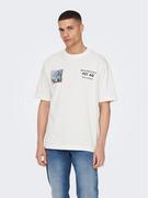 Koszulki męskie - Only & Sons T-Shirt 22025268 Biały Relaxed Fit - miniaturka - grafika 1