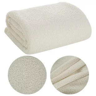 Koc 170 x 210 Mikrofibra Boucle Bukla Krem - Koce - miniaturka - grafika 1