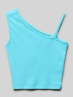 Koszulki dla dziewczynek - Top z prążkowanymi wykończeniami - miniaturka - grafika 1