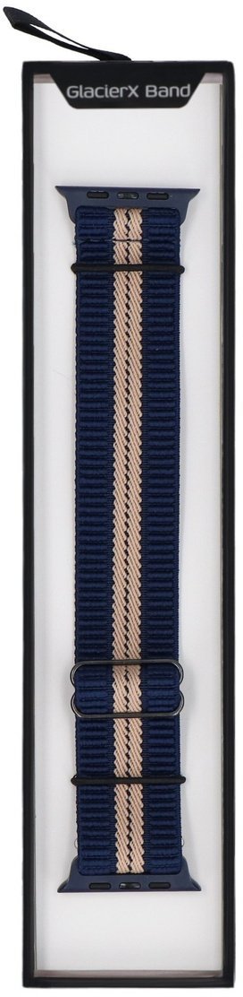 GlacierX pasek Nylon SlideLock Ocean Blue do Apple Watch 42/44/45/49mm Granatowy
