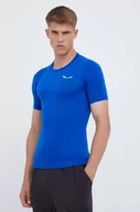 Bielizna sportowa męska - Salewa t-shirt funkcyjny Zebru Fresh kolor granatowy - miniaturka - grafika 1