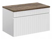 Szafki łazienkowe - Szafka pod umywalkę, łazienkowa, Iconic, 80x46x46 cm, biały, mat - miniaturka - grafika 1