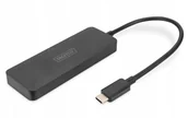 Akcesoria do monitorów - Hub/Koncentrator DIGITUS 3-portowy USB Typ C/3x HDMI 4K/60Hz HDR HDCP 2.2 - miniaturka - grafika 1