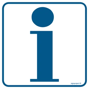 RA011 INFORMACJA 1, PN - PŁYTA PCV 1MM; (200X200MM) - Systemy ekspozycyjne i znaki informacyjne - miniaturka - grafika 1
