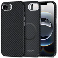 Etui i futerały do telefonów - Etui TECH-PROTECT Ion Carbon MagSafe do Apple iPhone 16E Czarny - miniaturka - grafika 1