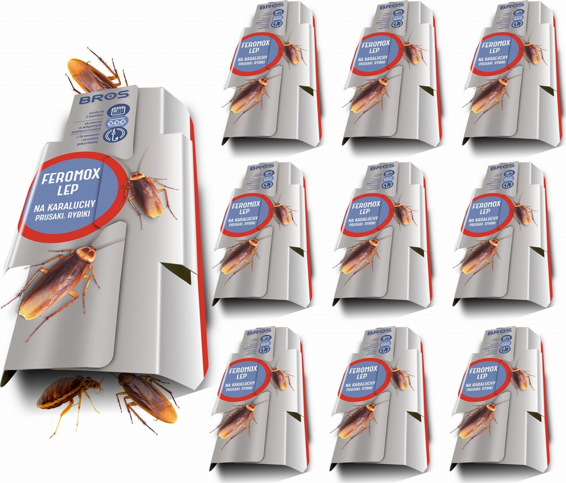 Bros BROS - Feromox standard - lep na karaluchy, prusaki, rybiki - 10 szt.