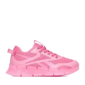 Buty dla dziewczynek - Sneakersy Reebok EO-ZIG N GLOW 3 ELASTIC LACE 100248754 Różowy - miniaturka - grafika 1