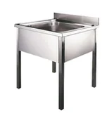 Zlewy i komory gospodarcze - Sanela Zlewozmywaki ze stali nierdzewnej - Zlew ze stali nierdzewnej 700x700x850 mm, na nogach postumentowych SLUN 15 - miniaturka - grafika 1