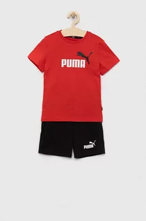 Dresy i komplety dla chłopców - Puma komplet bawełniany dziecięcy Short Jersey Set B kolor czerwony - grafika 1