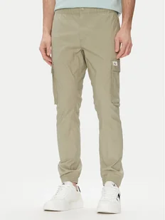 Calvin Klein Jeans Joggery J30J327614 Zielony Slim Fit - Spodnie męskie - miniaturka - grafika 1