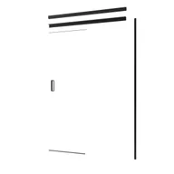Akcesoria do armatury i ceramiki - Sensea Profile do drzwi przesuwnych prysznicowych czarne Neo 130x200 cm - miniaturka - grafika 1