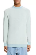 Swetry męskie - edc by ESPRIT Sweter męski, Light Aqua Green, XS - miniaturka - grafika 1