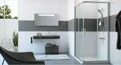Ścianki i drzwi prysznicowe - Huppe Classics 2 4-kąt Wejście narożnikowe, drzwi suwane 2-częściowe 90x90x200 cm profile srebrne połysk, szkło przezroczyste C20107069321 - miniaturka - grafika 1