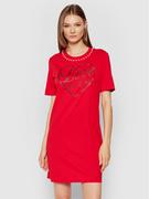 Sukienki - Love Moschino Sukienka codzienna W5A0222M 3517 Czerwony Regular Fit - miniaturka - grafika 1