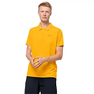 Jack Wolfskin Męska koszulka polo Pique Polo Men (6 sztuk), Burly Yellow Xt, M - Koszulki męskie - miniaturka - grafika 1