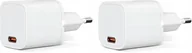 Ładowarki do telefonów - Zestaw ładowarek sieciowych USB-C 20W szybkie ładowanie 2szt kompaktowe - miniaturka - grafika 1