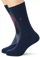 Skarpetki męskie - Tommy Hilfiger Męskie skarpety diagonalne w paski Classic Sock, Tommy Original, 39-42 EU - miniaturka - grafika 1