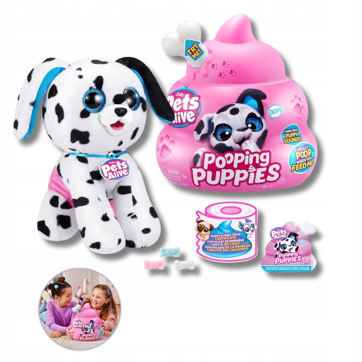 ZURU PETS ALIVE SZCZĘŚLIWY PIESEK ZESTAW INTERAKTYWNA ZABAWKA PUPPIES MIŚ