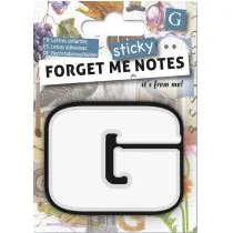 IF Forget me sticky notes kart samoprzylepne litera G - Zakładki do książek - miniaturka - grafika 1