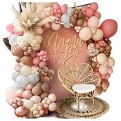 Balony i akcesoria - GIRLANDA BALONOWA BALONY NA URODZINY WESELE URODZINOWA ZESTAW 134 ELEMENTY - miniaturka - grafika 1