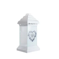 Lampiony i znicze - Znicz szklany kapliczka z sercem 31,5 x 14 cm - miniaturka - grafika 1