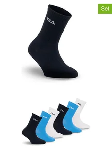 Fila Skarpety (6 par) w kolorze granatowo-niebiesko-białym - Skarpetki damskie - miniaturka - grafika 1