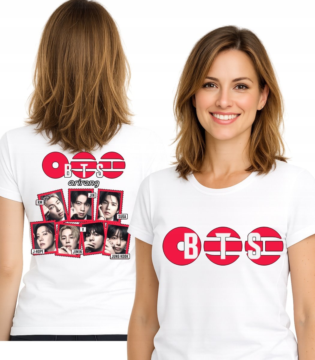 BTS COMEBACK 2026 ARIRANG DWUSTRONNA K-POP KOSZULKA T-SHIRT PREMIUM L