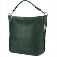 Torebki damskie - Torebka damska skórzana elegancka duża klasyczna na ramię A4 bordo włoska - miniaturka - grafika 1