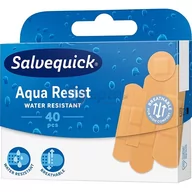 Apteczki i materiały opatrunkowe - Plastry SALVEQUICK Aqua Resist wodoodporne (5 rozmiarów) x40 sztuk - miniaturka - grafika 1